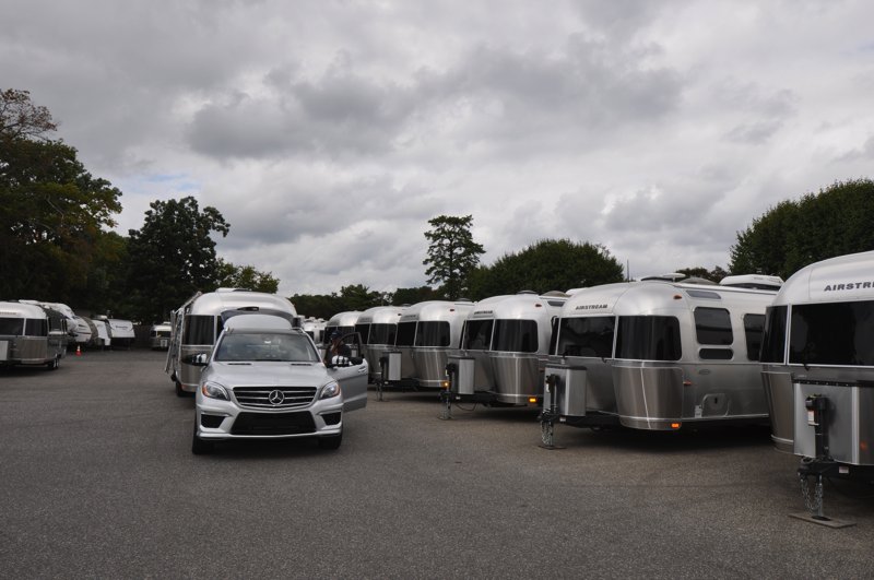 Amid a sea of Airstreams at Colonial Airstream in New Jersey