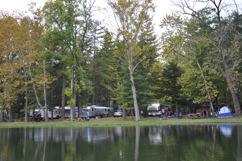 Campsites as seen from the boat