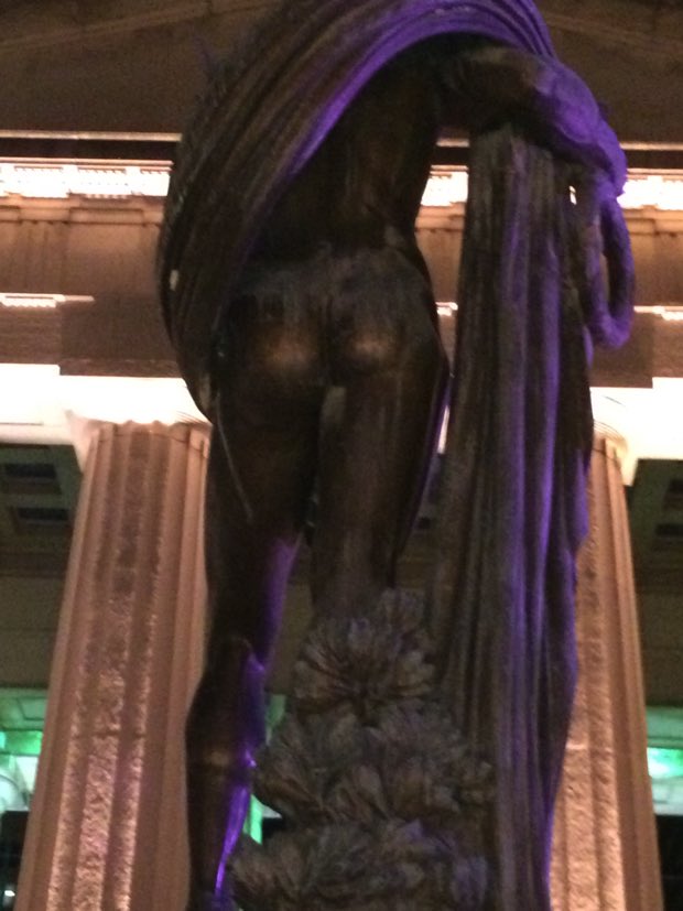 Statue at the War Memorial Auditorium in Nashville — full nudity — haha