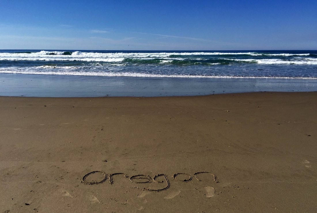 OREGON in the sand picture